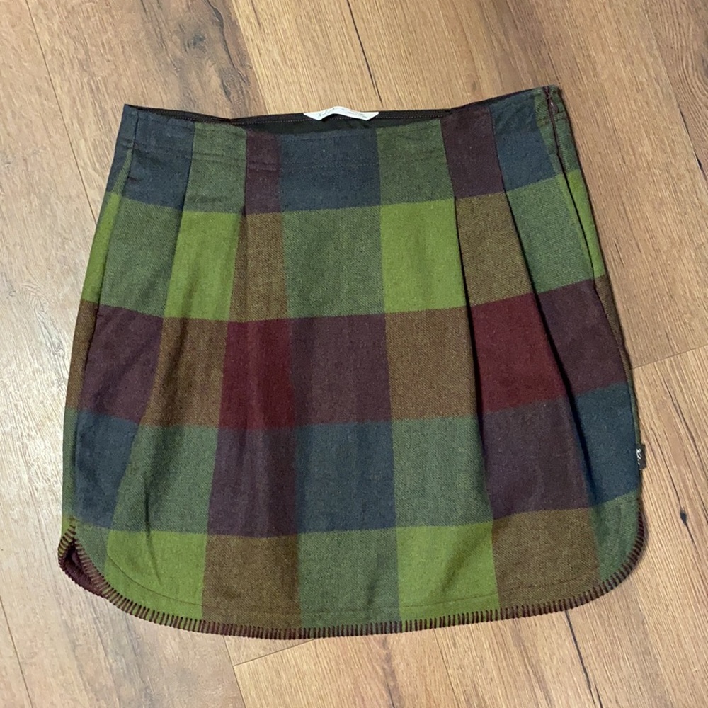 Woolrich Richville II Seasonal Plaid Wool Mini Skirt
